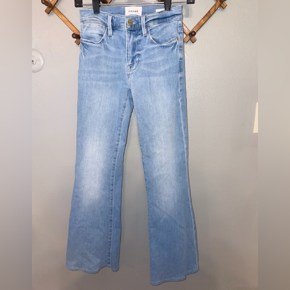 Frame Le high Flare Bell Bottom bootcut Jean in Tropic Wash
